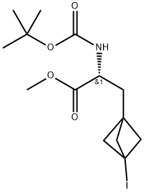 2-tert-Butoxycarbonylamino-3-(3-iodo-bicyclo[1.1.1]pent-1-yl)-propionic acid methyl ester|2-叔丁氧羰基氨基 -3-(3-碘双环[1.1.1]戊基 -1-基)丙酸甲酯