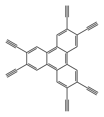 2,3,6,7,10,11-hexaethynyltriphenylene 化学構造式