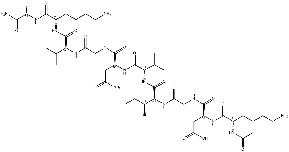 L-Alaninamide, N2-acetyl-L-lysyl-L-α-aspartylglycyl-L-isoleucyl-L-valyl-L-asparaginylglycyl-L-valyl-L-lysyl- Structure