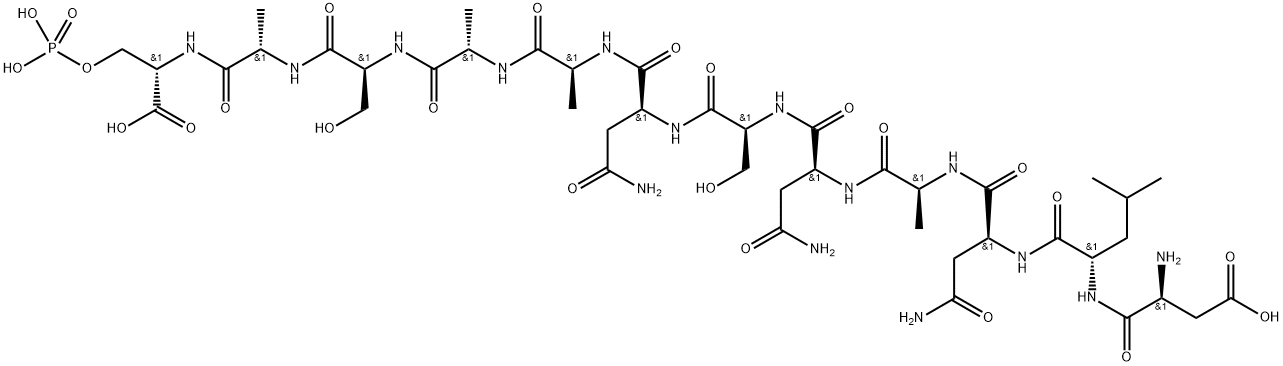 L-Serine, L-α-aspartyl-L-leucyl-L-asparaginyl-L-alanyl-L-asparaginyl-L-seryl-L-asparaginyl-L-alanyl-L-alanyl-L-seryl-L-alanyl-O-phosphono-,2243207-04-5,结构式