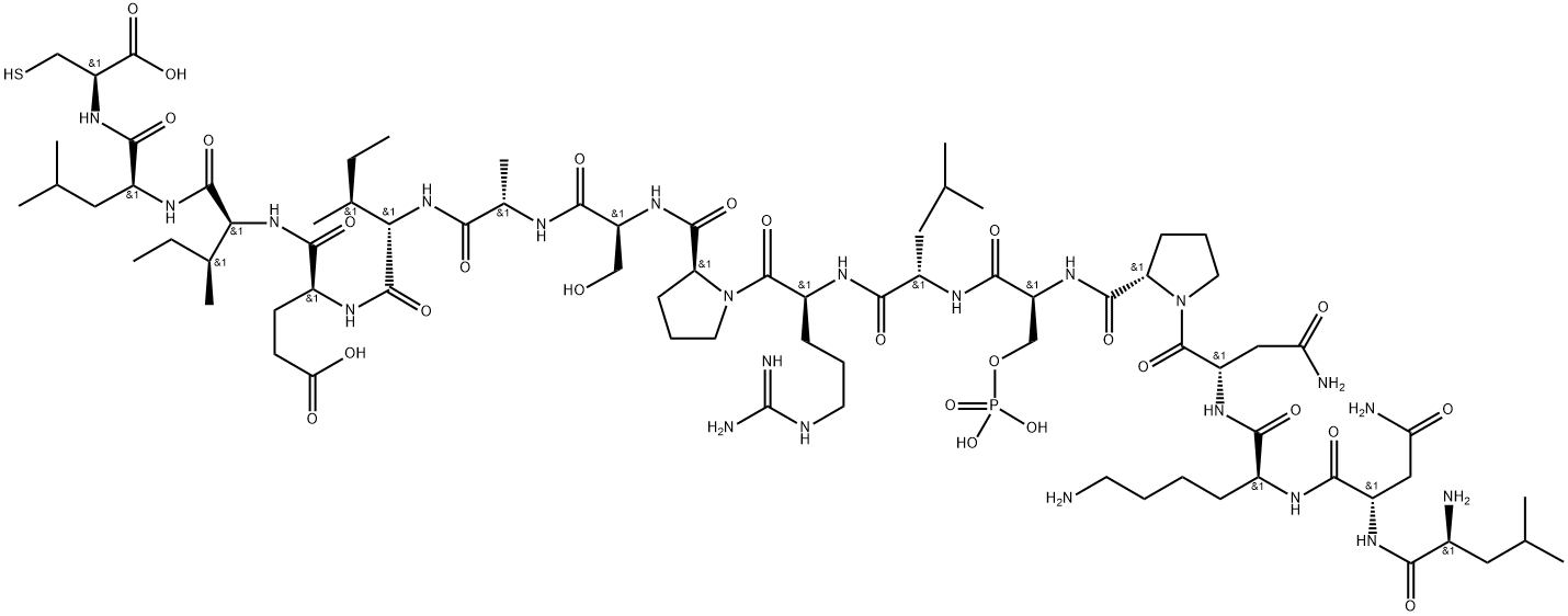2243207-06-7 L-Cysteine, L-leucyl-L-asparaginyl-L-lysyl-L-asparaginyl-L-prolyl-O-phosphono-L-seryl-L-leucyl-L-arginyl-L-prolyl-L-seryl-L-alanyl-L-isoleucyl-L-α-glutamyl-L-isoleucyl-L-leucyl-