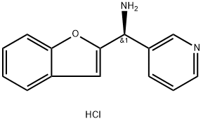 3-Pyridinemethanamine, α-2-benzofuranyl-, hydrochloride (1:2), (αS)- Struktur