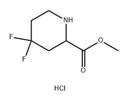 4,4-二氟哌啶-2-羧酸甲酯盐酸盐, 2243509-65-9, 结构式
