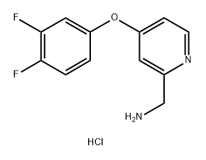 4-(3,4-difluorophenoxy)pyridin-2-yl]methanamine hydrochloride Struktur
