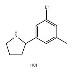 2-(3-BROMO-5-METHYLPHENYL)PYRROLIDINE HYDROCHLORIDE,2243513-42-8,结构式