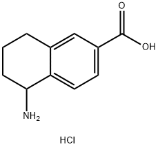 2-Naphthalenecarboxylic acid, 5-amino-5,6,7,8-tetrahydro-, hydrochloride (1:1),2243516-52-9,结构式