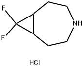 8,8-difluoro-4-azabicyclo[5.1.0]octane hydrochloride Structure