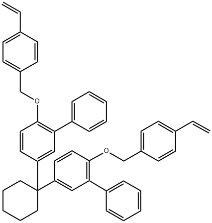 bis[6-(4-ethenylphenyl)methoxy]-3,3′′-Cyclohexylidene-1,1′-biphenyl Structure