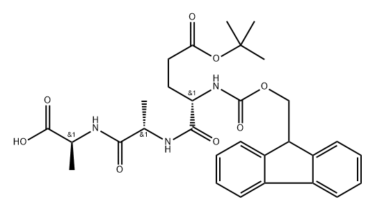 Fmoc-Glu(OtBu)-Ala-Ala-OH,2244048-23-3,结构式