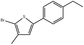 2-Bromo-5-(4-ethylphenyl)-3-methylthiophene 结构式