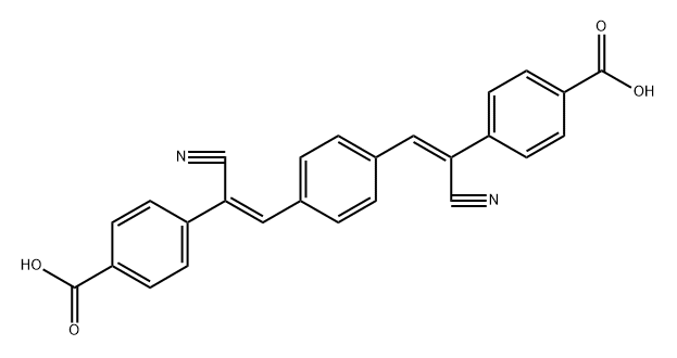 2244885-10-5 4,4'-((1Z,1'Z)-1,4-亚苯基双(1-氰基乙烯-2,1-二基))二苯甲酸