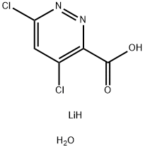 3-Pyridazinecarboxylic acid, 4,6-dichloro-, lithium salt, hydrate (1:1:1) Struktur