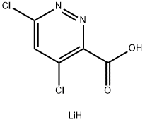 4,6-Dichloro-3-pyridazinecarboxylic acid, lithium salt (1:1) 结构式