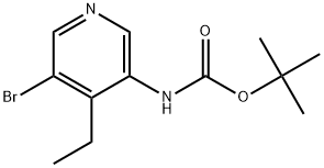 (5-溴-4-乙基吡啶-3-基)氨基甲酸叔丁酯, 2246366-90-3, 结构式