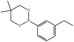 2-(3-ethylphenyl)-5,5-dimethyl-1,3,2-dioxaborinane Struktur