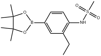 Methanesulfonamide, N-[2-ethyl-4-(4,4,5,5-tetramethyl-1,3,2-dioxaborolan-2-yl)phenyl]- Struktur