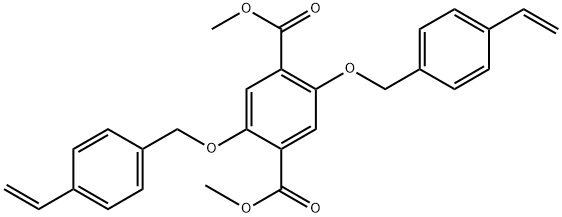 2,5-bis[(4-ethenylphenyl)methoxy]-1,4-benzenedicarboxylate dimethyl ester Structure