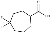 4,4-Difluorocycloheptane-1-carboxylic acid Struktur