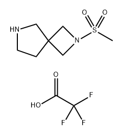 2,6-Diazaspiro[3.4]octane, 2-(methylsulfonyl)-, 2,2,2-trifluoroacetate (1:1) Structure