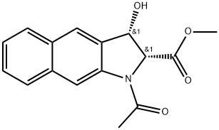 Methyl (2R,3S)-1-acetyl-2,3-dihydro-3-hydroxy-1H-benz[f]indole-2-carboxylate 结构式