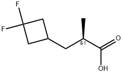 (αR)-3,3-Difluoro-α-methylcyclobutanepropanoic acid Structure