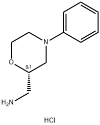 2-Morpholinemethanamine, 4-phenyl-, hydrochloride (1:2), (2S)- Struktur