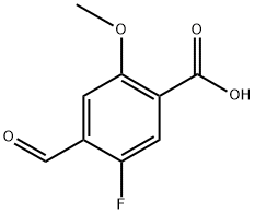 5-氟-4-甲酰基-2-甲氧基苯甲酸 结构式