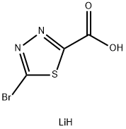 1,3,4-Thiadiazole-2-carboxylic acid, 5-bromo-, lithium salt (1:1) Struktur