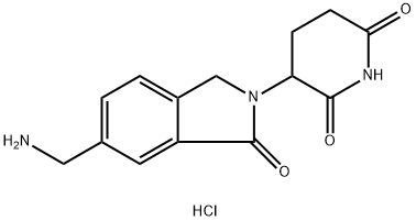 3-(6-(氨甲基)-1-氧代异吲哚啉-2-基)哌啶-2,6-二酮盐酸盐, 2248702-12-5, 结构式