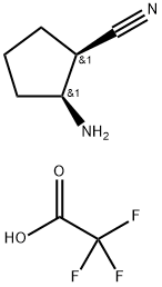 cis-2-aminocyclopentane-1-carbonitrile trifluoroacetate Structure