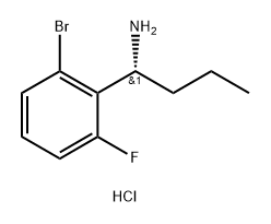 (1R)-1-(2-BROMO-6-FLUOROPHENYL)BUTAN-1-AMINE HYDROCHLORIDE 化学構造式