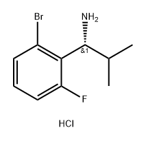 (1R)-1-(2-BROMO-6-FLUOROPHENYL)-2-METHYLPROPYLAMINE HYDROCHLORIDE 结构式