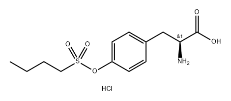 L-Tyrosine, O-(butylsulfonyl)-, hydrochloride (1:1) 化学構造式