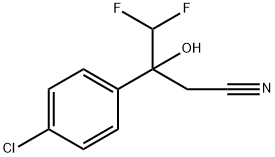 3-(4-氯苯基)-4,4-二氟-3-羟基丁腈, 2250358-49-5, 结构式