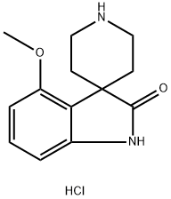 Spiro[3H-indole-3,4'-piperidin]-2(1H)-one, 4-methoxy-, hydrochloride (1:1) Structure