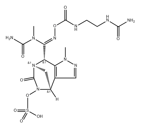 rel-(Z)-[[(Aminocarbonyl)methylamino][(4R,7R, 8S)-4,5,6,8-tetrahydro-1-methyl-6-oxo-5- (sulfooxy)-1H Struktur