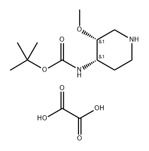 tert-butyl ((3S,4R)-3-methoxypiperidin-4-yl)carbamate hemioxalate Struktur