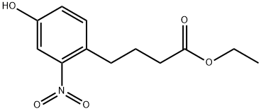 Ethyl 4-(4-hydroxy-2-nitrophenyl)butanoate 化学構造式