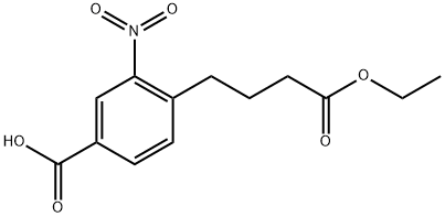 1-Ethyl 4-carboxy-2-nitrobenzenebutanoate Struktur