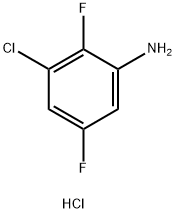 3-氯-2,5-二氟-盐酸苯丙胺(1:1) 结构式