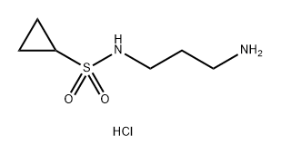 N-(3-氨基丙基)环丙烷磺酰胺盐酸盐 结构式