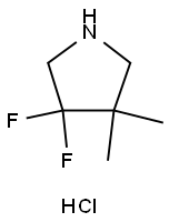 3,3-difluoro-4,4-dimethylpyrrolidine hydrochloride Structure