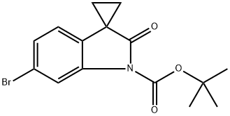6'-溴-2'-氧代螺[环丙烷-1,3'-二氢吲哚]-1'-甲酸叔丁酯 结构式