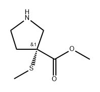 Methyl (3R)-3-(methylthio)-3-pyrrolidinecarboxylate,2253725-84-5,结构式