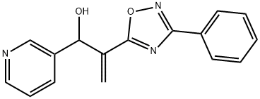 3-Pyridinemethanol, α-[1-(3-phenyl-1,2,4-oxadiazol-5-yl)ethenyl]- 化学構造式