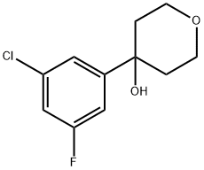 4-(3-chloro-5-fluorophenyl)tetrahydro-2H-pyran-4-ol Structure