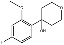 4-(4-fluoro-2-methoxyphenyl)tetrahydro-2H-pyran-4-ol Struktur