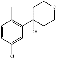 4-(5-chloro-2-methylphenyl)tetrahydro-2H-pyran-4-ol Struktur