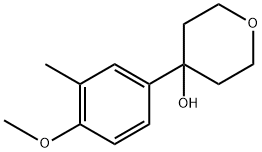 4-(4-methoxy-3-methylphenyl)tetrahydro-2H-pyran-4-ol Structure