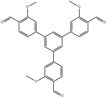 4,4'-(3,8-BIS(4-AMINOPHENYL)PYRENE-1,6-DIYL)DIBENZALDEHYDE 结构式